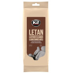 Серветки вологі K2 Letan Wipes для очищення шкіряної оббивки 24 шт. (K210)