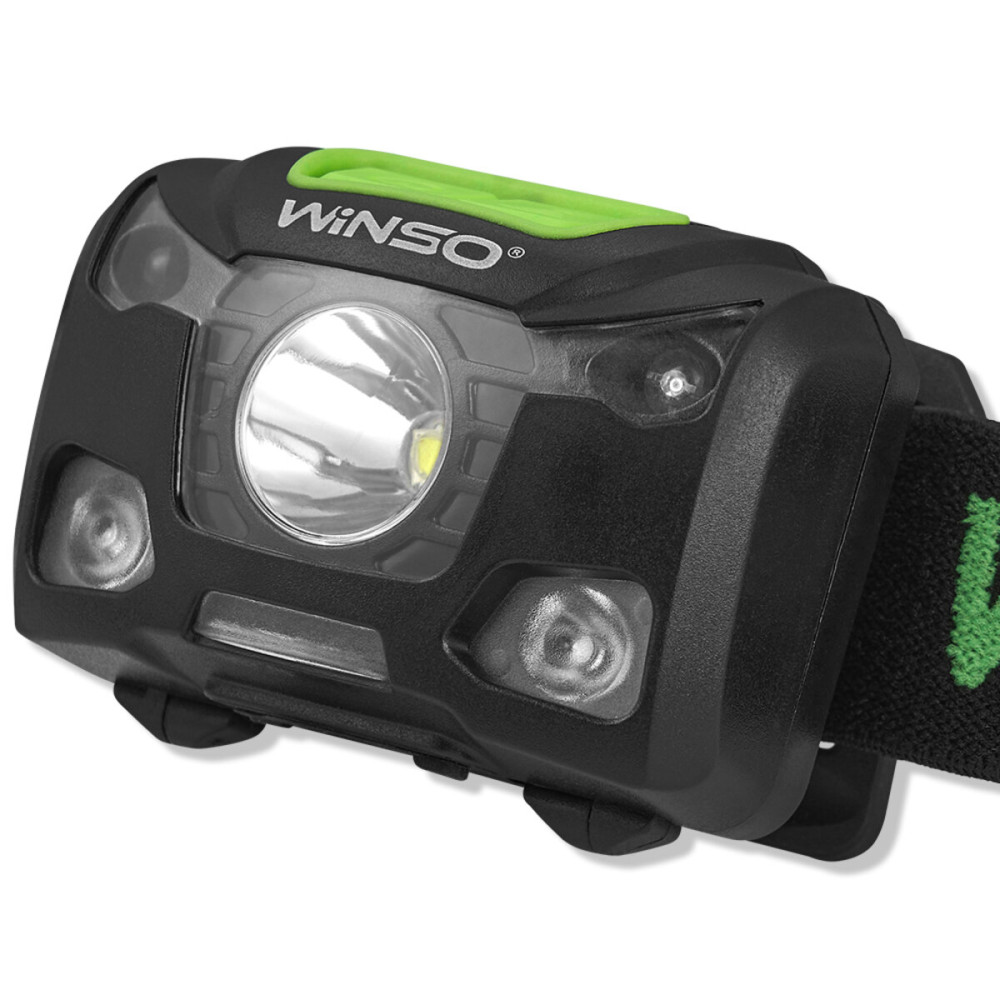 Ліхтар налобний Winso Pro 250Lm, 5W XPG, 3xAAA/1200mAh в комплекті, з сенсором білий/червоний