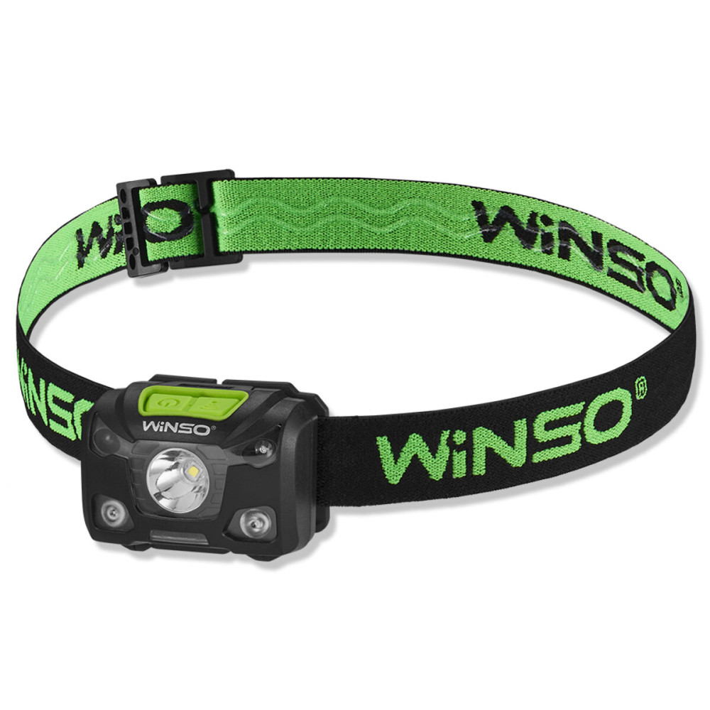 Ліхтар налобний Winso Pro 250Lm, 5W XPG, 3xAAA/1200mAh в комплекті, з сенсором білий/червоний