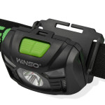 Фонарь налобный Winso 150Lm, 3W LED, 1200mAh с сенсором белый/красный