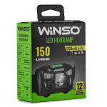 Фонарь налобный Winso 150Lm, 3W LED, 1200mAh с сенсором белый/красный