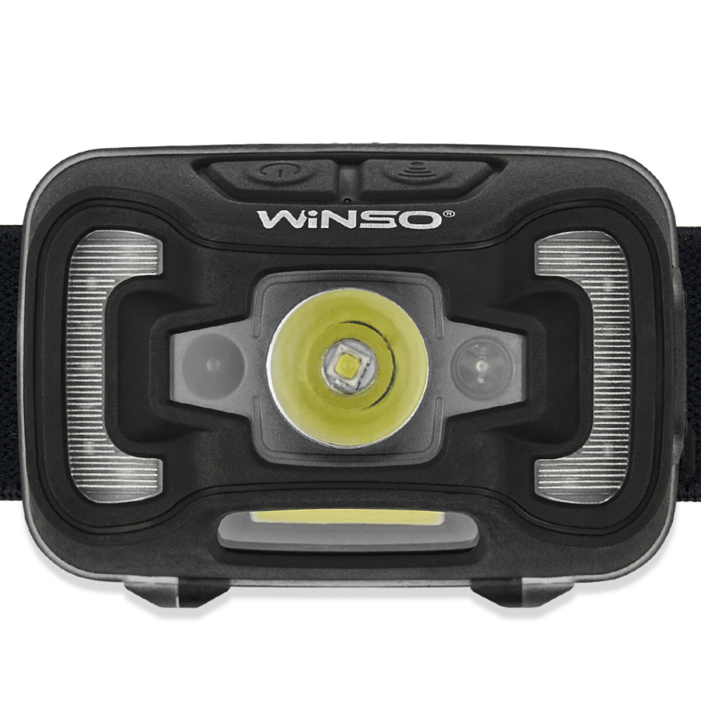 Ліхтар налобний Winso 300Lm, 5W CREE XTE+COB, 1800mAh, з сенсором білий/червоний