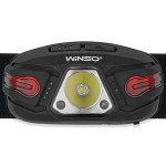 Фонарь налобный Winso 250Lm, 5W LED, 850mAh, с сенсором белый/красный