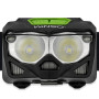 Ліхтар налобний Winso Pro 500Lm, 2x5W CREE XTG, 1200mAh/3xAAA, з сенсором білий/червоний
