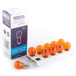 Лампа накаливания Brevia PY21W 12V 21W BAU15s AMBER CP, 10шт