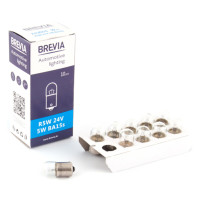 Лампа накаливания Brevia R5W 24V 5W BA15s CP, 10шт