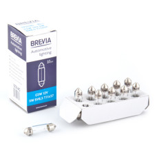 Лампа накаливания Brevia C5W 12V 5W SV8.5 T11x37 CP, 10шт Лампа накаливания Brevia C5W 12V 5W SV8.5 T11x37 CP, 10шт