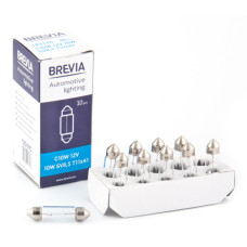 Лампа накаливания Brevia C10W 12V 10W SV8.5 T11x41 CP, 10шт Лампа накаливания Brevia C10W 12V 10W SV8.5 T11x41 CP, 10шт