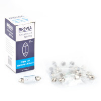 Лампа накаливания Brevia C18W 12V 18W SV8.5 T15x44 CP, 10шт