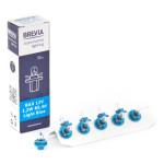 Лампа накаливания Brevia BAX 12V 1.2W B8.4d Light Blue CP, 10шт