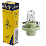 Лампа розжарювання Narva 12V 1,1W BX8,4D (зелена)