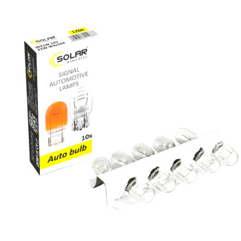 Лампа накаливания Solar W21W 12V W3x16d, 10шт