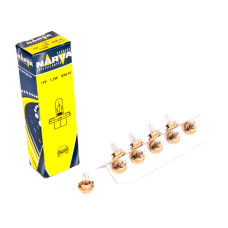 Лампа розжарювання Narva 12V 1,5W BX8,4D Beige, 10шт
