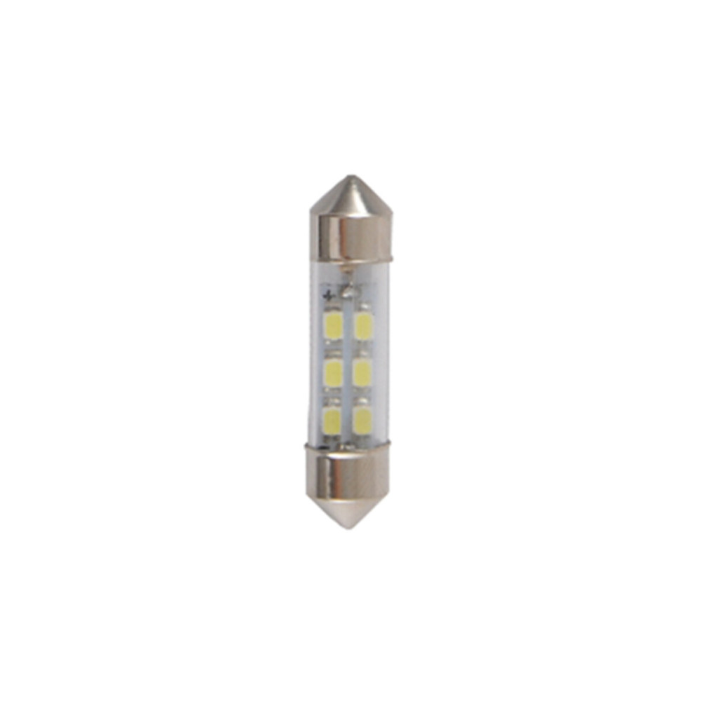 Автолампа Solar LED 24V SV8.5 T11x36mm 6smd 3528 white 10шт