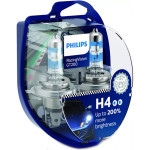 Галогенова лампа H4 RacingVision GT200 +200% 12V 60/55W P43t-38, комплект 2шт.