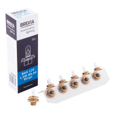 Лампа накаливания Brevia BAX 12V 1,5W B8,4d Beige CP, 10шт Лампа накаливания Brevia BAX 12V 1,5W B8,4d Beige CP, 10шт