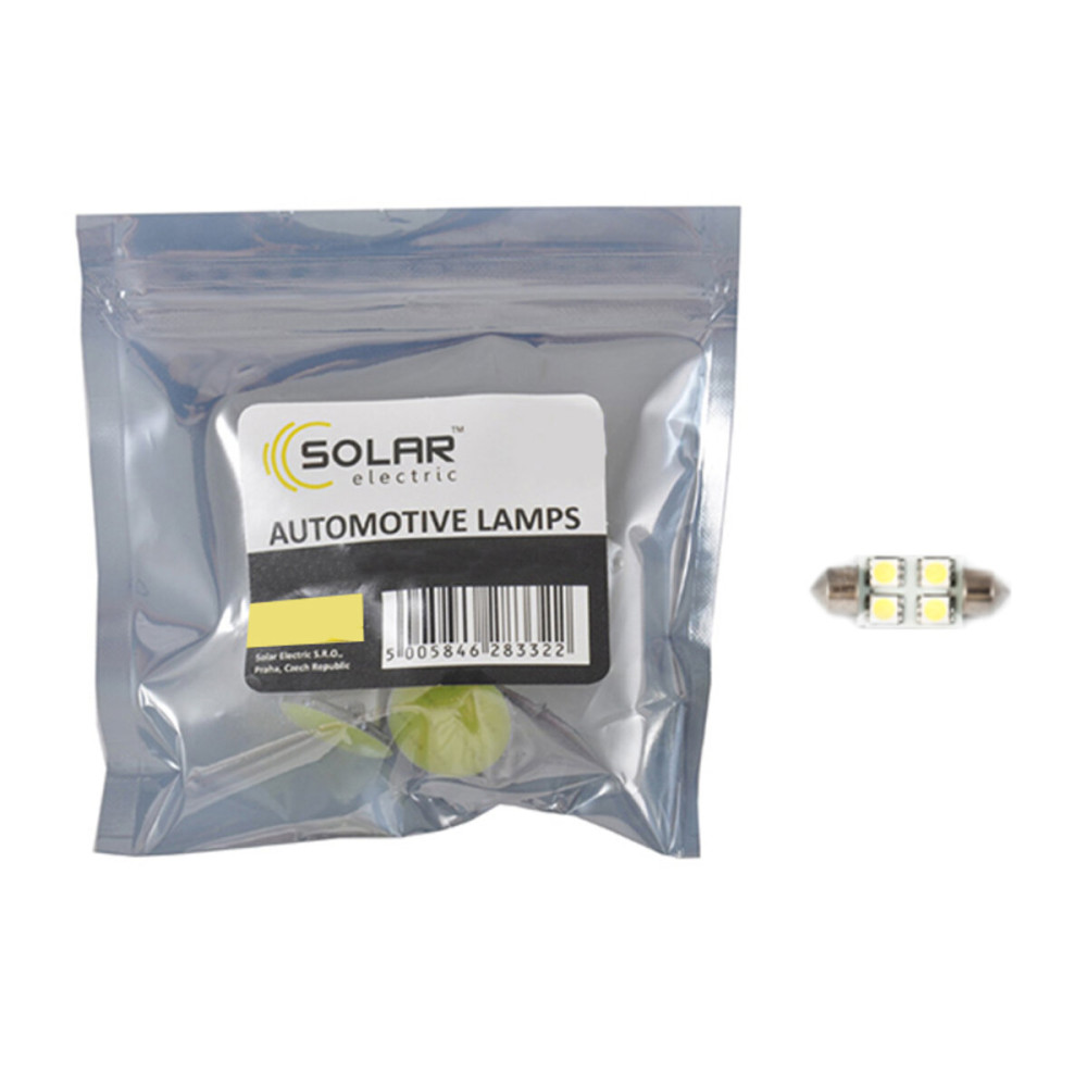 Автолампа Solar LED 24V SV8.5 T11x36 4SMD 5050 white 10шт