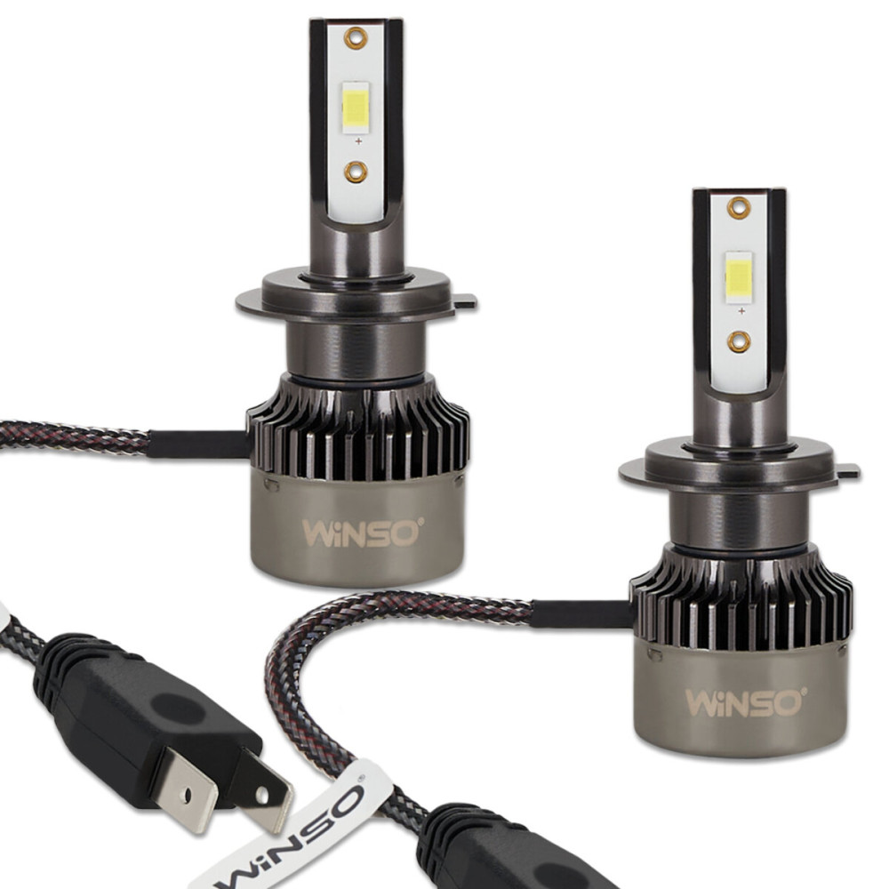 Автолампи Winso LED H7 12/24V 50Вт 5000Лм 6500K CSP3570 2шт