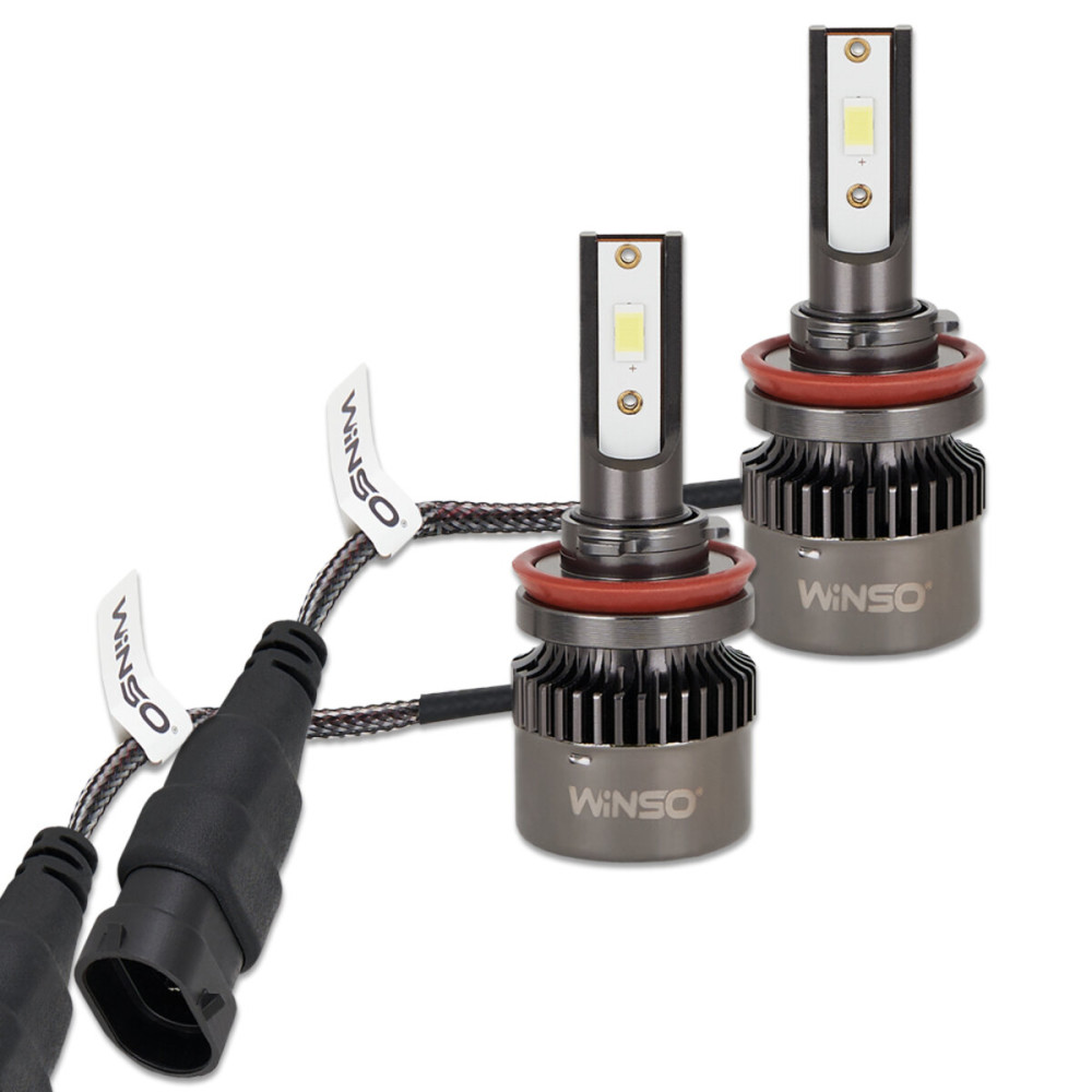 Автолампи Winso LED H8/H11/H16 12/24V 50Вт 5000Лм 6500K CSP3570 2шт