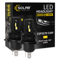 Автолампа Solar LED H4 12/24V 30W 3000Lm 6500K CSP3570 2шт