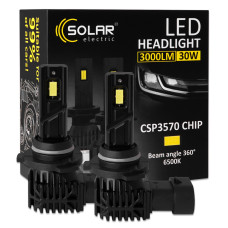 Автолампа Solar LED HB3(9005) 12/24V 30W 3000Lm 6500K CSP3570 2шт