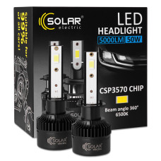Автолампа Solar LED H1 12/24V 50W 5000Lm 6500K CSP3570 2шт Автолампа Solar LED H1 12/24V 50W 5000Lm 6500K CSP3570 2шт