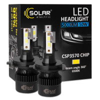 Автолампа Solar LED H4 12/24V 50W 5000Lm 6500K CSP3570 2шт