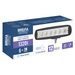Фара светодиодная Brevia Epistar Flood 10-30V, 18W (6x3W), 1320Lm, 1шт