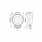 Фара светодиодная Brevia Epistar Flood 10-30V, 27W (9x3W), 1980Lm, 1шт