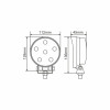 Фара светодиодная Brevia Epistar Spot 10-30V, 18W (6x3W), 1320Lm, 1шт