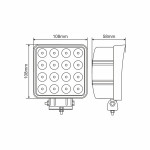 Фара світлодіодна Winso Pro Epistar white точковий 10-30V, 48W (16x3W), 1шт