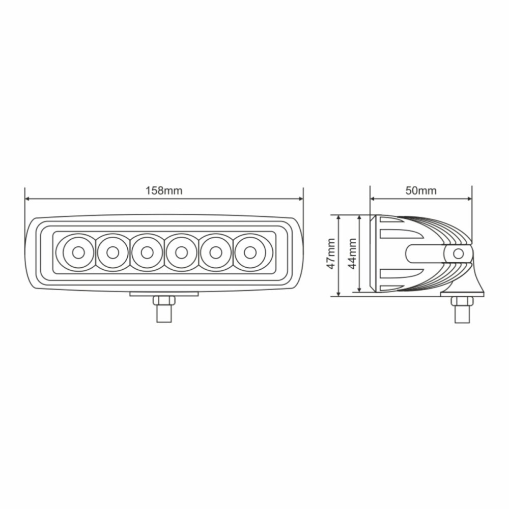 Фара светодиодная Winso Pro Epistar рассеянный 10-30V, 18W (6x3W), 1шт