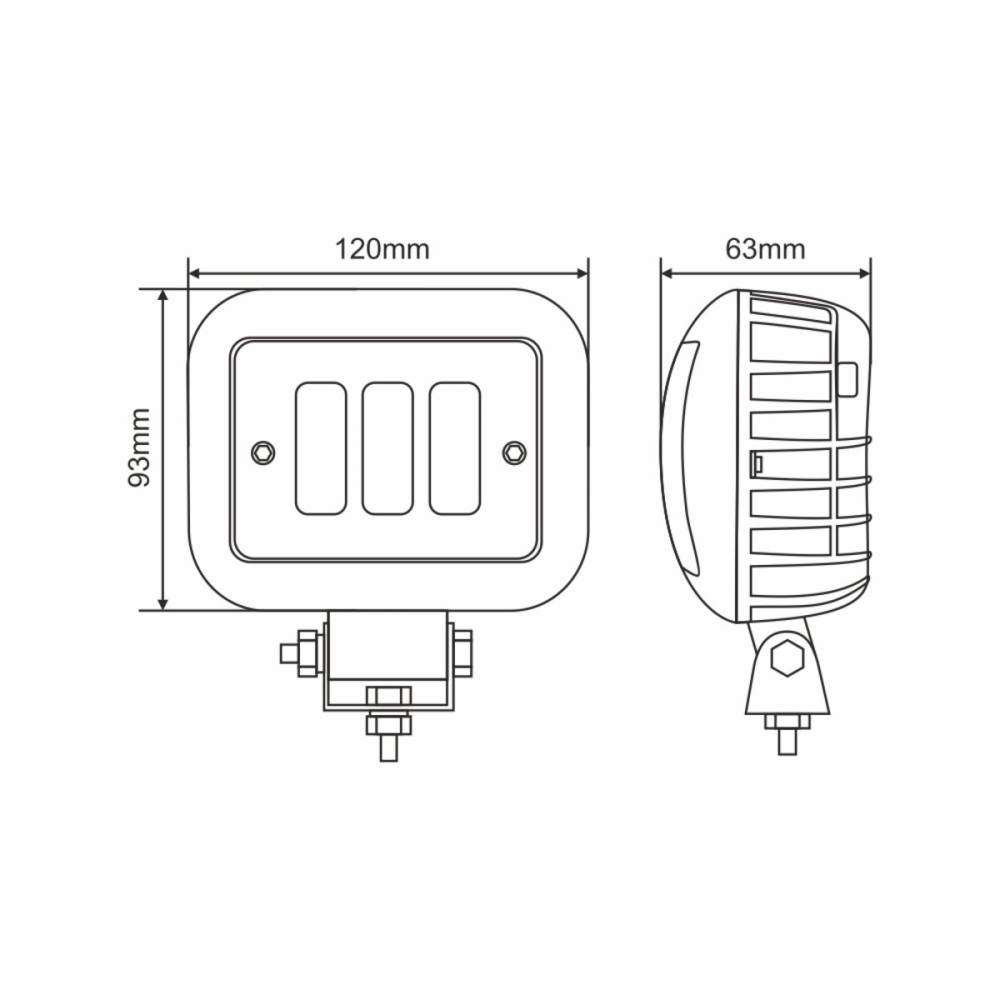 Фара светодиодная Winso Pro 10-30V, 30W (3x10W), 2700Lm, CSP1860DE 1шт