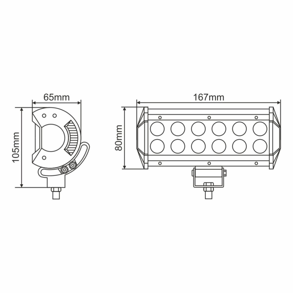 Фара светодиодная Winso Pro Cree рассеянный 10-30V, 36W (12x3W), 1шт