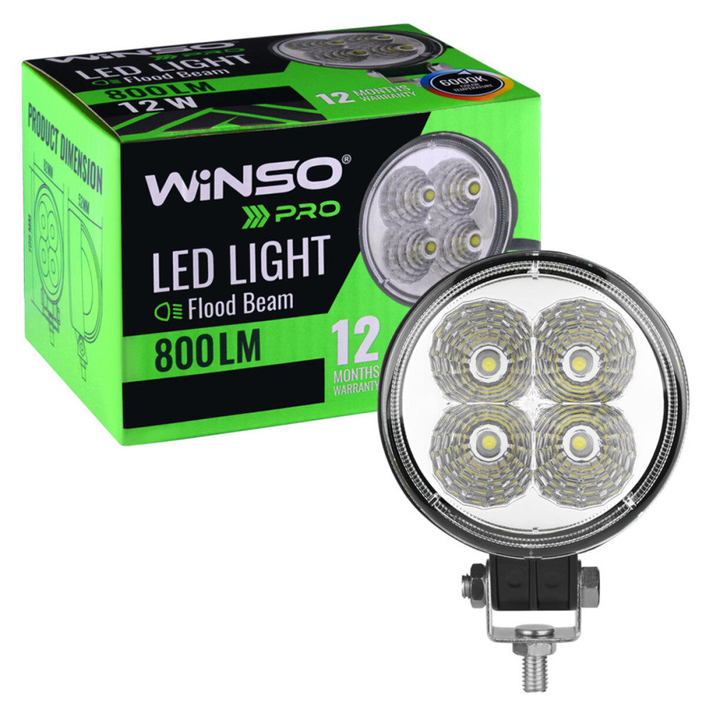 Фара светодиодная Winso Pro Epistar рассеянный 10-30V, 12W (4x3W), 1шт