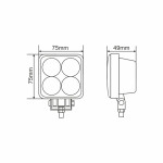 Фара світлодіодна Winso Pro Epistar 4D точковий 10-30V, 12W (4x3W), 1шт