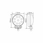 Фара світлодіодна Winso Pro Epistar розсіяний 10-30V, 27W (9x3W), 1шт