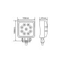 Фара світлодіодна Winso Pro Epistar розсіяний 10-30V, 27W (9x3W), 1шт