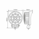Фара светодиодная Winso Pro Epistar white рассеянный 10-30V, 42W (14x3W), 1шт