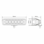 Фара світлодіодна Winso Pro Epistar точковий 10-30V, 18W (6x3W), 1шт