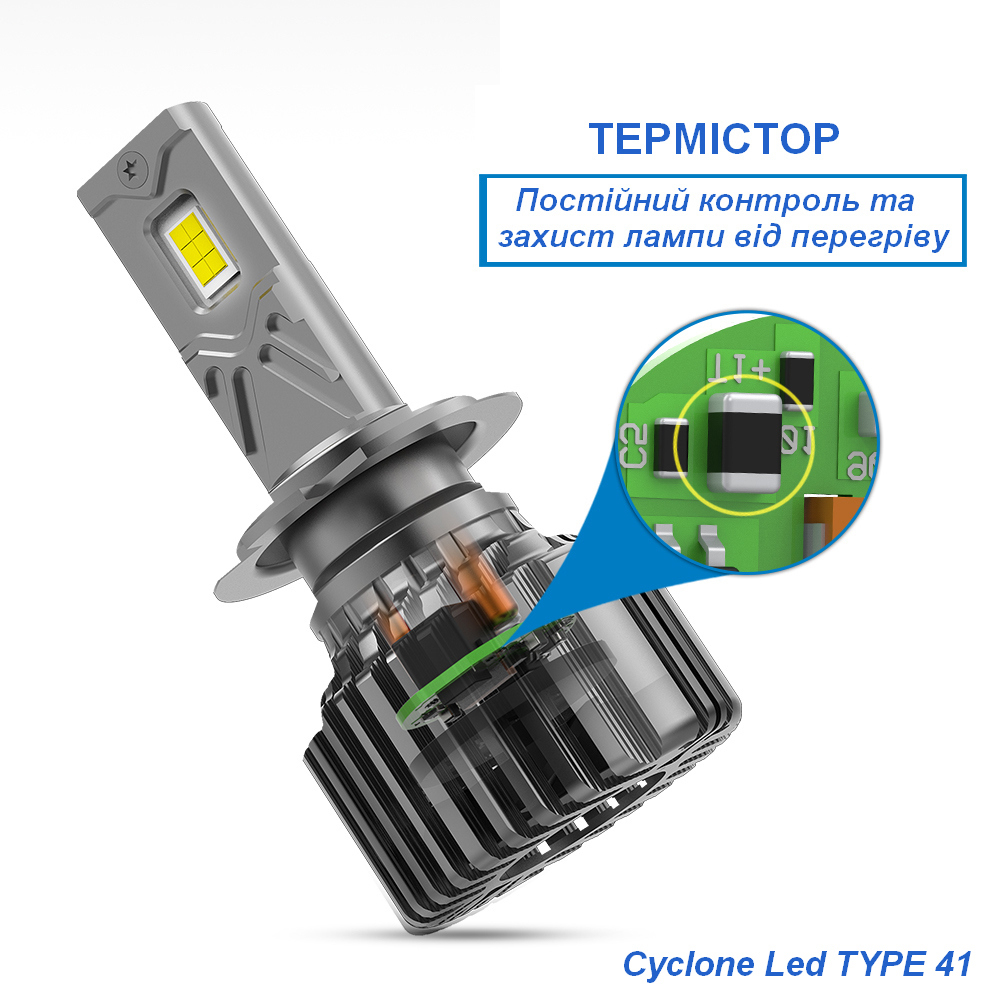 Лампа світлодіодна для фар CYCLONE LED H27 5700K 18000LM TYPE 41