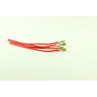 Наконечник проводів (мама з проводком), 6,3мм мідні ЧЕРВОНИЙ провід (1к-т 5 шт.) Balaton electro