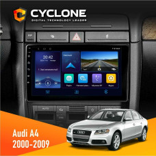  Штатна магнітола Audi A4 2000-2009 Cyclone C9006 4x64, DSP, DVR