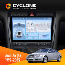 Штатная магнитола Audi A6 (4B) 1997-2005 Cyclone C9009 4x64, DSP, 4G, 2k