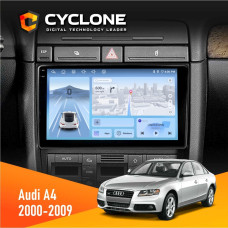  Штатна магнітола Audi A4 2000-2009 Cyclone C9009 4x64, DSP, 4G, 2k