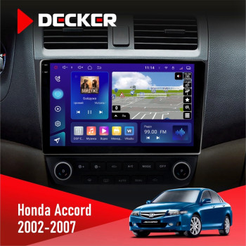 Штатна магнітола Honda Accord 2002-2007 Decker D10005 4x64, DSP, 360, 4G, 2k