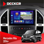 Штатная магнитола Mercedes-Benz Vito 2014+ Decker D10005 4x64, DSP, 360, 4G, 2k