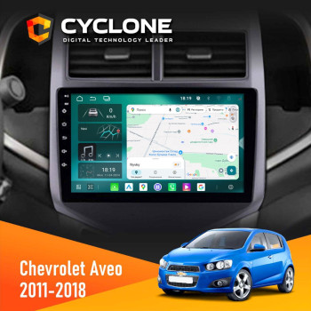Штатна магнітола Chevrolet Aveo 2011-2018 Cyclone C9-013 4x64 DSP 4G