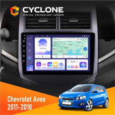 Штатная магнитола Chevrolet Aveo 2011-2018 Cyclone C9008 4x64, DSP