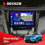 Штатная магнитола Nissan Qashqai, X-Trail 2014+ Decker D10005 4x64, DSP, 360, 4G, 2k